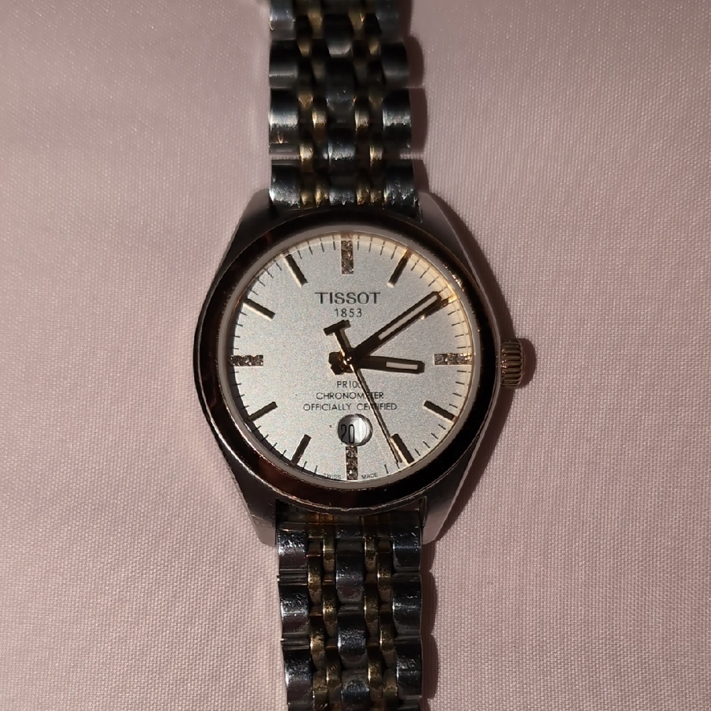 Tissot Silver and Gold Watch